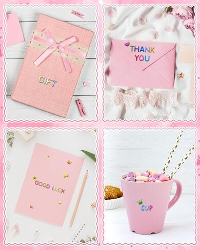 EORTA 4 Sheets 3D Puffy Letter Stickers, Self-Adhesive Scrapbooking Alphabet Supplies for DIY Crafts, Calendar, Scrapbooks, Planner, Journal, Laptop, Phone Case Decoration in Saudi Arabia