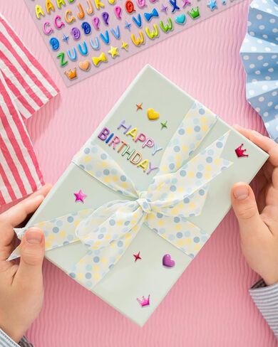 EORTA 4 Sheets 3D Puffy Letter Stickers, Self-Adhesive Scrapbooking Alphabet Supplies for DIY Crafts, Calendar, Scrapbooks, Planner, Journal, Laptop, Phone Case Decoration in Saudi Arabia
