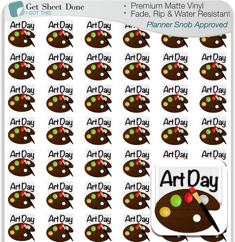 ملصقات مخطط فني /54 ملصق فينيل ممتع (1/2 بوصة) / فئة رسم الرسم Lesson Me Time Gallery تظهر الفنون الجميلة/الحياة الإنتاجية الأساسية/Bujo Bullet Journal (فينيل غير لامع، ورقة واحدة) in Saudi Arabia