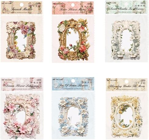 ​120 Pieces Vintage Aesthetic Flower Bushes Scrapbook Stickers, Waterproof PET Creative Garden Landscape Decorative Stickers for Scrapbooking, Bullet Journals, Planners and Adult DIY Crafts in Saudi Arabia