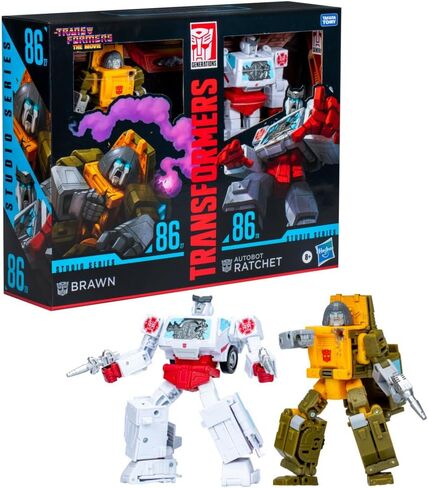86-27 Brawn and 86-28 Autobot Ratchet 2-Pack Deluxe Class | Transformers Studio Series | Transformers: The Movie 86 in Saudi Arabia