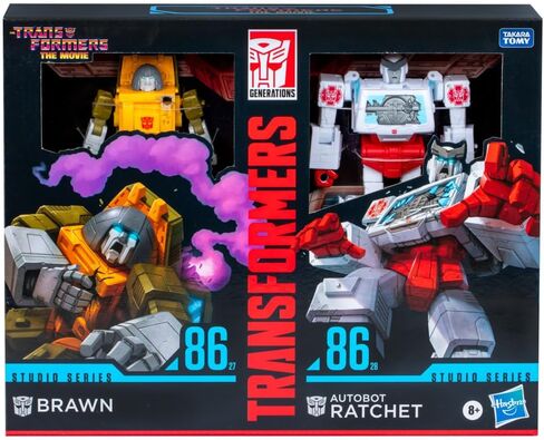 86-27 Brawn and 86-28 Autobot Ratchet 2-Pack Deluxe Class | Transformers Studio Series | Transformers: The Movie 86 in Saudi Arabia