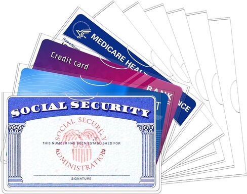 10PCS PVC Card Sleeves 10 Pack Thickened Waterproof Soft Transparent Holders for Social Security Medicare Credit ID Transit Cards, 10PCS in Saudi Arabia