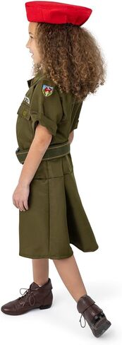 Dress Up America Israeli Soldier Costume for Girls - Army Uniform for Kids - Girls Army Dress Costume in Saudi Arabia