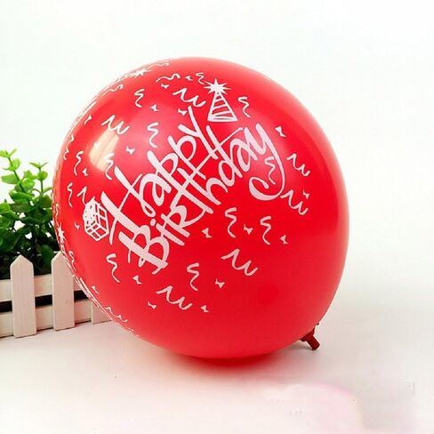 PeStary 100 قطعة 12 بوصة بالونات اللاتكس عيد ميلاد سعيد مطبوعة قوس قزح كاندي حفلة عيد ميلاد بالون Globos 10 ألوان in Kuwait