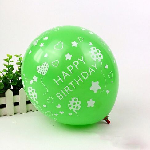 PeStary 100 قطعة 12 بوصة بالونات اللاتكس عيد ميلاد سعيد مطبوعة قوس قزح كاندي حفلة عيد ميلاد بالون Globos 10 ألوان in Kuwait