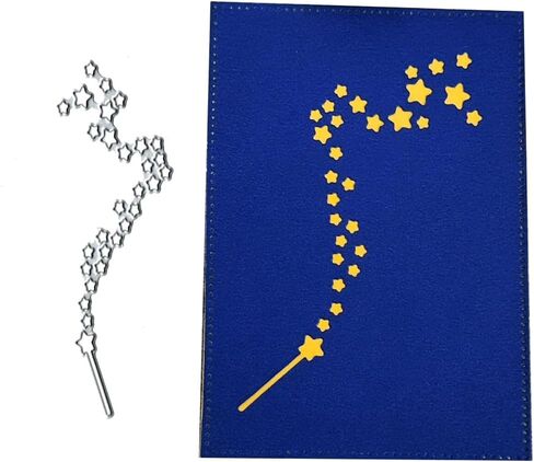 Magic Stars Edge Metal Die Cuts, Magic Stars Metal Cutting Dies Cut Stencils Card Paper Craft DIY Template Metal Cutting Dies Album Embossing Paper Dies for Card Making Scrapbooking in Saudi Arabia