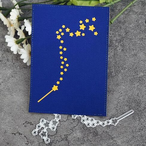 Magic Stars Edge Metal Die Cuts, Magic Stars Metal Cutting Dies Cut Stencils Card Paper Craft DIY Template Metal Cutting Dies Album Embossing Paper Dies for Card Making Scrapbooking in Saudi Arabia