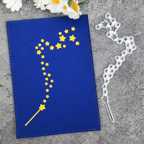 Magic Stars Edge Metal Die Cuts, Magic Stars Metal Cutting Dies Cut Stencils Card Paper Craft DIY Template Metal Cutting Dies Album Embossing Paper Dies for Card Making Scrapbooking in Saudi Arabia