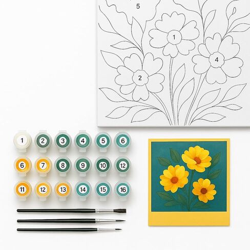 EnLvYY Monarch Butterfly on Daisies Paint by Numbers for Adults 16x20 Inch, DIY Unframed Kit, Nature Scene with Colorful Butterfly and Wildflowers, Gift for Nature Lovers in Saudi Arabia