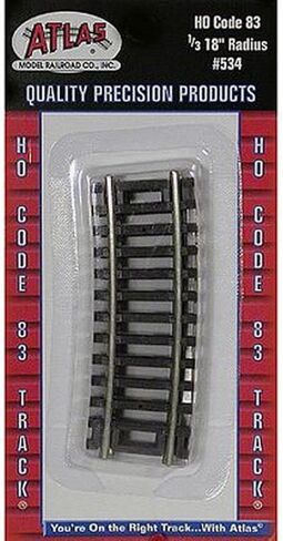 Atlas HO Code 83 18" Radius 1/3 Curve (4) ATL534 in Saudi Arabia