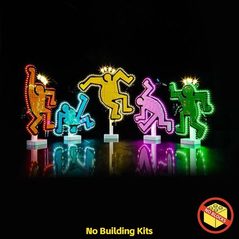 BrickBling LED Lights Compatible with Lego Keith Haring – Dancing Figures, Creative Light Kit Compatible with Lego 31216 (Lights Only, No Model) in Saudi Arabia