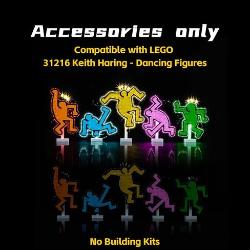 BrickBling LED Lights Compatible with Lego Keith Haring – Dancing Figures, Creative Light Kit Compatible with Lego 31216 (Lights Only, No Model) in Saudi Arabia