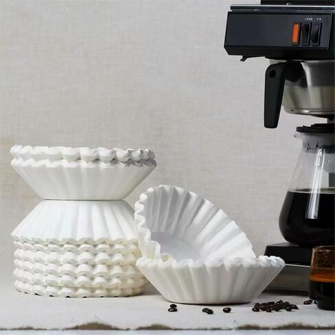 Commercial Coffee Filters 12 Cup Extra Large (300ct) - 9.75" Diameter Unbleached Filters for Bunn Style Machines, Flat Bottom Design Prevents Overflow - Bulk Cold Brew & Restaurant in Saudi Arabia