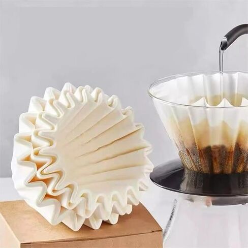 Commercial Coffee Filters 12 Cup Extra Large (300ct) - 9.75" Diameter Unbleached Filters for Bunn Style Machines, Flat Bottom Design Prevents Overflow - Bulk Cold Brew & Restaurant in Saudi Arabia