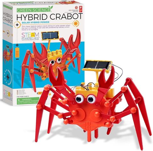 4M 403448 Green Science Hybrid Crabot-Solar Power Crawling Crab Kit-for Kids Ages 5+, Multi Coloured in Saudi Arabia