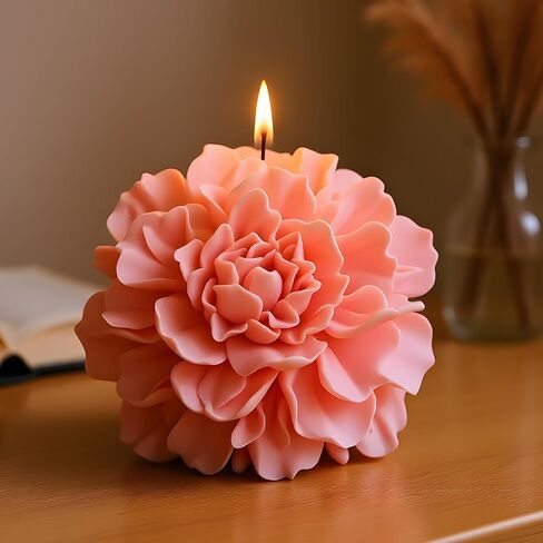 Hibiscus Flower Candle Mold Flower Silicone Candle Molds for Candles Making Resin Casting Aromatherapy Candles Handmade Wax Home Decor in Saudi Arabia