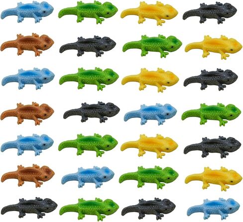 60Pcs Miniature Lizard Figurines Mini Resin Lizards Figures for DIY Birthday Cake Topper Fairy Garden Moss Landscape Dollhouse Party Decorations Easter Crafts in Saudi Arabia