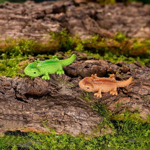 60Pcs Miniature Lizard Figurines Mini Resin Lizards Figures for DIY Birthday Cake Topper Fairy Garden Moss Landscape Dollhouse Party Decorations Easter Crafts in Saudi Arabia