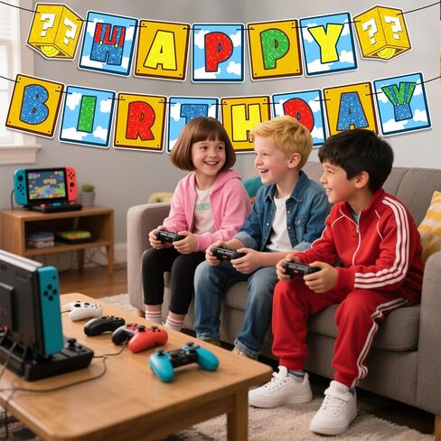 لافتة عيد ميلاد سعيدة لألعاب الفيديو برو، لمحبي الألعاب، ديكورات حفلات أعياد الميلاد ذات طابع كرتوني in Kuwait