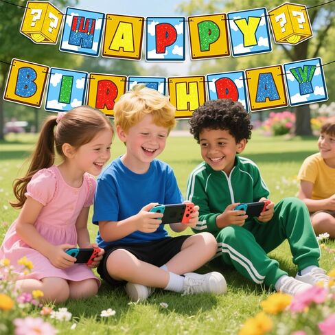 لافتة عيد ميلاد سعيدة لألعاب الفيديو برو، لمحبي الألعاب، ديكورات حفلات أعياد الميلاد ذات طابع كرتوني in Kuwait
