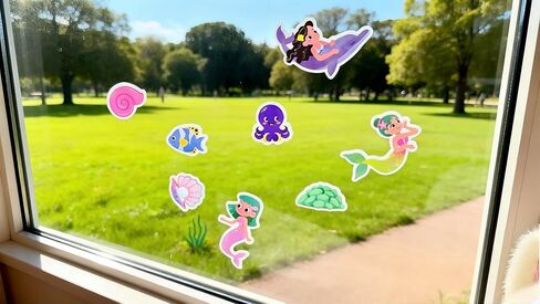 Mermaid Magic Sticker Book for Kids – 62 Reusable Jelly Stickers, Dress Up Activity Set, Travel Quiet Play for Airplanes & Road Trips, Mermaid Scenes for Creative Play, Designed in California in Saudi Arabia
