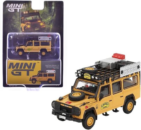 Diecast Model Car Compatible with Mini GT 1:64 Land Rover Defender 110 1989 Camel Trophy Amazon Team Turkey Limited Edition MGT00856 in Saudi Arabia