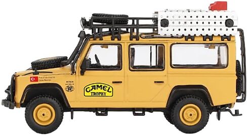 Diecast Model Car Compatible with Mini GT 1:64 Land Rover Defender 110 1989 Camel Trophy Amazon Team Turkey Limited Edition MGT00856 in Saudi Arabia