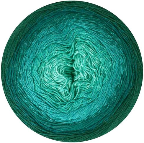Scheepjes Cotton Whirl 1094 yd (1 Cake) - 737 Teal Tempest Gradient Cotton Yarn for Knitting and Crochet in Saudi Arabia