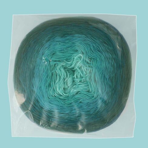 Scheepjes Cotton Whirl 1094 yd (1 Cake) - 737 Teal Tempest Gradient Cotton Yarn for Knitting and Crochet in Saudi Arabia