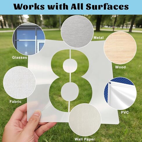 8 Inch Large Letter & Number Stencils Set,36 Pack Reusable Plastic Alphabet & Number Templates with Metal Ring, DIY Projects for Painting on Crafts,Wood,Signage,Fabric,Rock,Wall,Chalkboard,Door Porch in Saudi Arabia