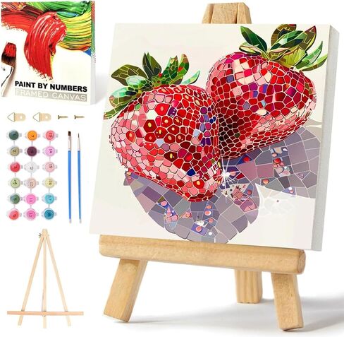 xcemhil Paint by Numbers Kit for Adults with Frame, Succulent Paint by Number for Adults, Adult Paint by Number Kits on Canvas for Gift Home Wall Decor 10x10in in Saudi Arabia