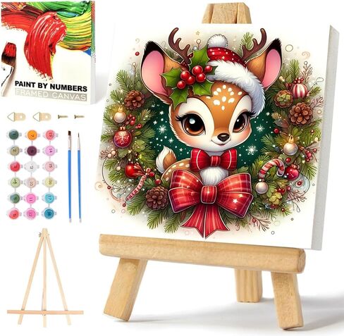 xcemhil Paint by Numbers Kit for Adults with Frame, Succulent Paint by Number for Adults, Adult Paint by Number Kits on Canvas for Gift Home Wall Decor 10x10in in Saudi Arabia