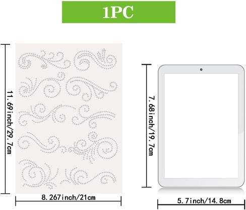NBEADS Swirl Pattern Iron on Rhinestones Transfer, 11.69x8.27 Inch Heat Transfer Decal Bling Crystal Decals Heat Transfer Patch Clothing Repair Applique for T-Shirt Clothing in Saudi Arabia