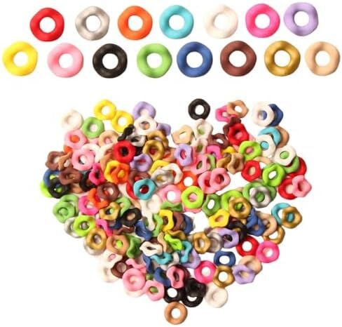 70pcs Acrylic Beads with Large Pre-Drilled Holes(Colour Mixture), Wavy Edge Design in Macaron Colors for DIY Jewelry, Beadable Pens, Keychains, Earrings, Lightweight Durable Craft Beads in Saudi Arabia