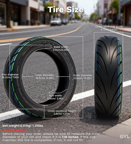Gyl 10x2.30-6.5 "الإطارات الخالية من الفراغات لـ NIU KQI2 Pro Electric Scooter ، إطار أمامي/خلفي ببديل 10 بوصات ، غير قاطع ، دليل على الانفجار ، دائم in Kuwait