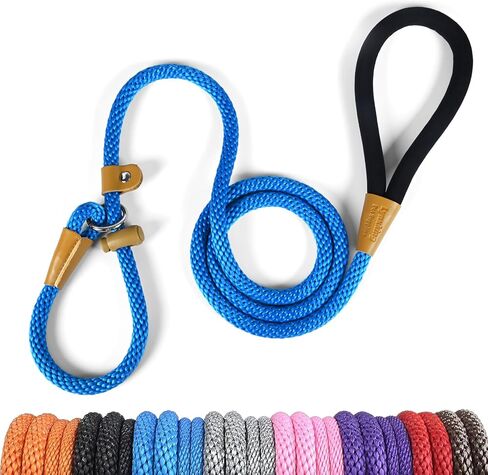 Dog Leash Slip Lead Braided Rope Pet Training Loop Leashes 5ft 6ft 8ft in Kuwait