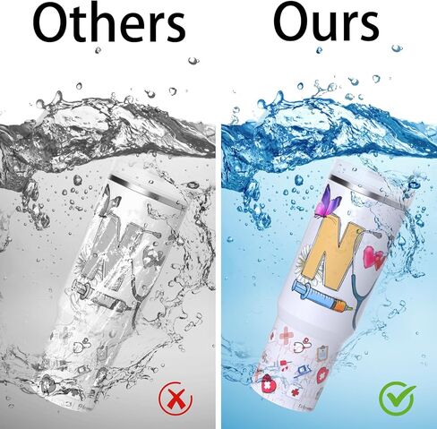 UV DTF Cup Wrap 6 Sheets Nurse Life Rub On Transfer for 40oz Glass Tumbler, Water Bottle in Saudi Arabia