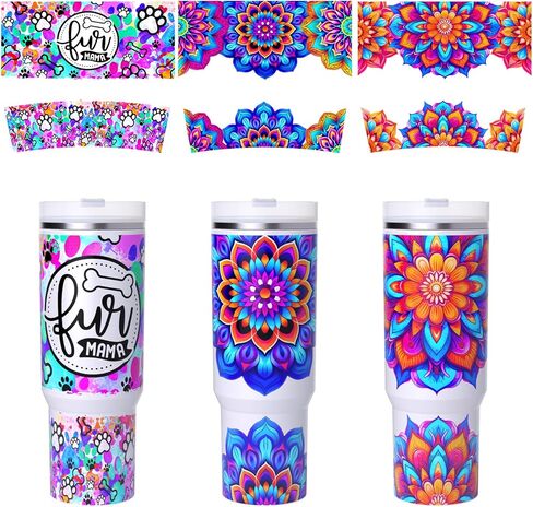 UV DTF Cup Wrap 6 Sheets Nurse Life Rub On Transfer for 40oz Glass Tumbler, Water Bottle in Saudi Arabia