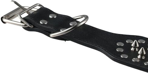 Cat Dog Collars Spike Mushroom Rivet Black Dog Collar Pu Leather Durable Pet Collar in Saudi Arabia