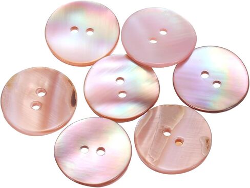 uxcell 7Pcs Natural Pearl Shell Button, 25mm 2 Hole Mother of Sewing Button for Shirt Clothes Coats Suits Jacket Jeans Skirts Sewing Craft DIY Decoration, Purple in Saudi Arabia