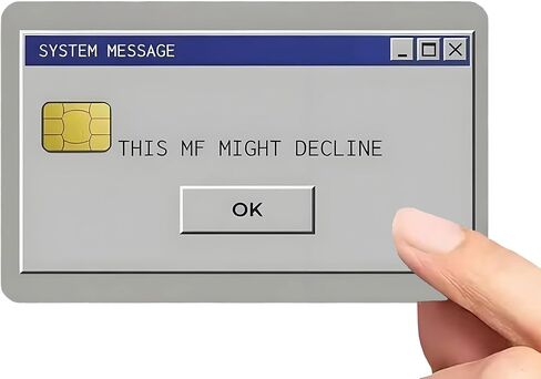 System Error Message Custom Credit Card Cover Funny Pop Culture Waterproof Vinyl Skin Stickers, 2-Pack in Saudi Arabia