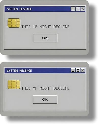System Error Message Custom Credit Card Cover Funny Pop Culture Waterproof Vinyl Skin Stickers, 2-Pack in Saudi Arabia