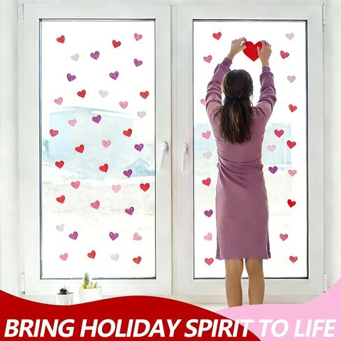 200 PCS Red Pink White Purple Glitter & Plain Foam Heart Stickers, 3 Sizes Self-Adhesive Foam Heart Decorations for Valentine’s Day Crafts, Classroom Projects, DIY Cardmaking, Gift Bags & Scrapbooking in Saudi Arabia