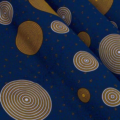6yard African Ankara Wax Printing Fabric Used for Party Clothing Craft DIY Sewing Textiles Polyester Nigeria (Blue) in Saudi Arabia