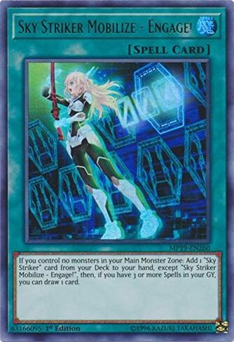 يو غي أوه! - تعبئة Sky Striker - الانخراط! - MP19-EN260 - نادر جدًا - الإصدار الأول - حزمة ضخمة من القصدير للتابوت الذهبي لعام 2019 in Kuwait