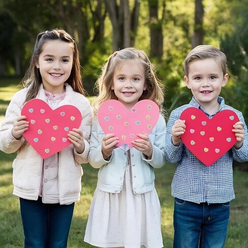 JarThenaAMCS 2500Pcs Mini Heart Valentine's Day Stickers Candy Conversation Heart Paper Decals Teacher Reward Stickers for Envelope Card Craft Scrapbook Decor in Saudi Arabia