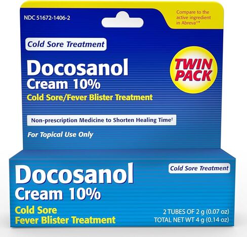 TARO Cold Sore/Fever Blister Treatment - Docosanol 10% Cream (0.07 oz - 1 Tube) in Kuwait