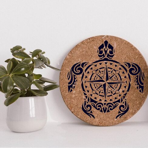 FINGERINSPIRE Turtle Painting Stencils 11.8x11.8 inch Plastic Sea Turtle & Compass Pattern Stencils Nautical Theme Drawing Painting Stencils Reusable Stencils for Painting Home Decoration DIY Projects in Saudi Arabia