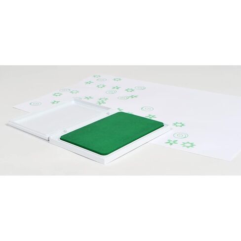 وسادة ختم Ready 2 Learn Jumbo قابلة للغسل - أخضر - 6.2 بوصة طول × 4.1 بوصة عرض - غير سامة - مقاومة للبهتان - حجم مثالي لبصمات أيدي الأطفال وبصمات أقدامهم in Saudi Arabia
